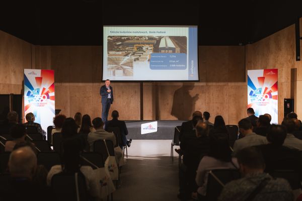 Marcin Gołębiewski, President of Unihouse S.A. at the Conference "Technological Changes in Building Construction"