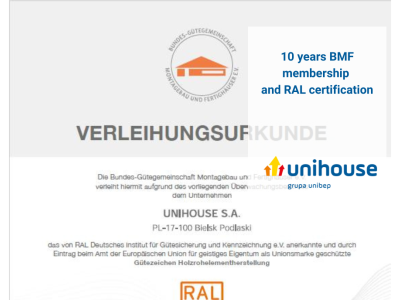 10 years BMF membership and RAL certification