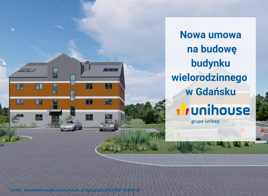 Unihouse z nową umową na budowę budynku  wielorodzinnego  w Gdańsku ul. Kolorowa 18