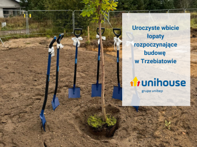 Uroczyste wbicie łopaty rozpoczynające budowę w Trzebiatowie